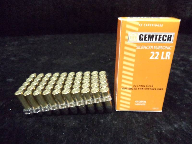Ammo - Gemtech 22LR Silencer Subsonic - 50ct