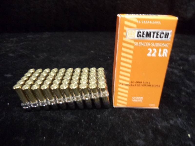 Ammo - Gemtech 22LR Silencer Subsonic - 50ct