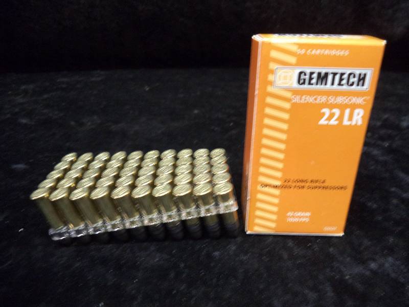Ammo - Gemtech 22LR Silencer Subsonic - 50ct