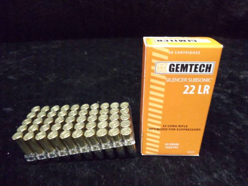 Ammo - Gemtech 22LR Silencer Subsonic - 50ct