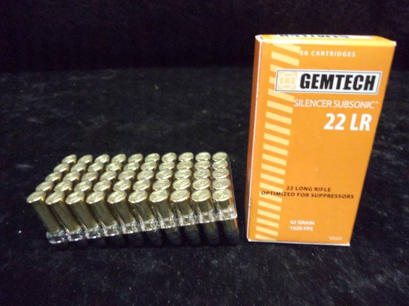 Ammo - Gemtech 22LR Silencer Subsonic - 50ct