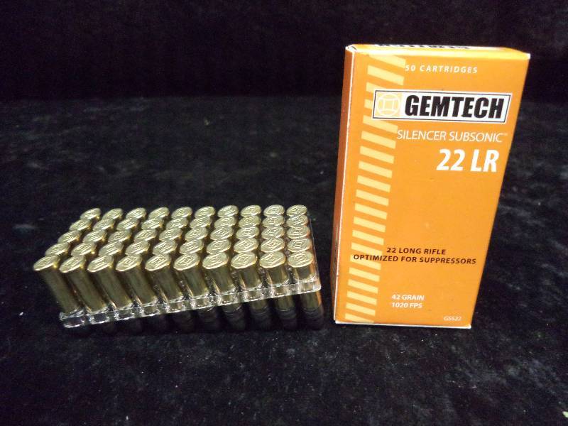 Ammo - Gemtech 22LR Silencer Subsonic - 50ct