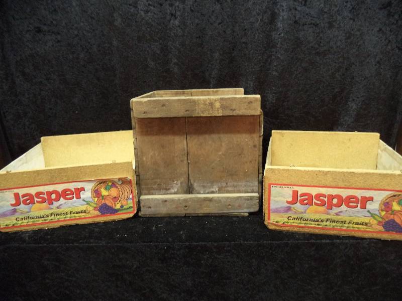 Lot - Wooden Crate, Fruit Boxes