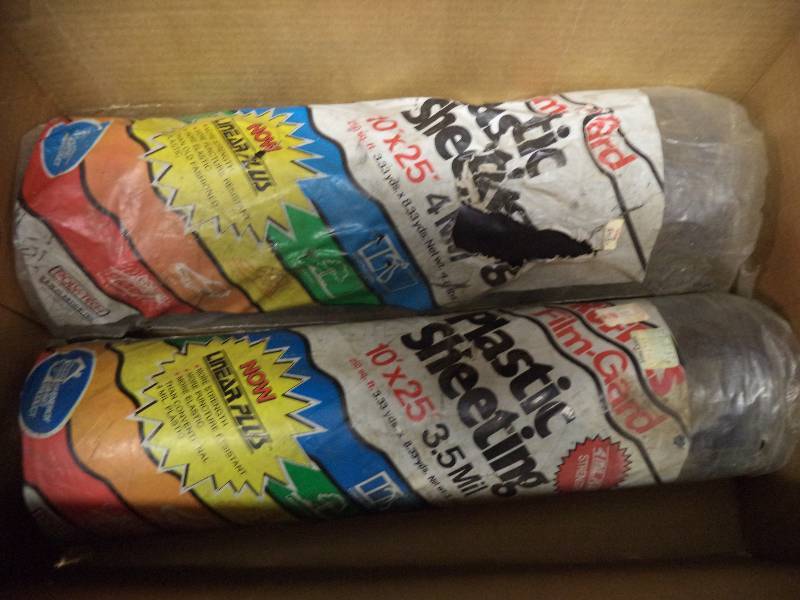 Pair Rolls of 10x25 Plastic Sheeting