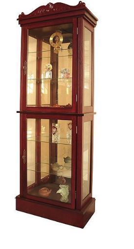 lot 128 image: Cherry 3420 Curio Cabinet Cherry
