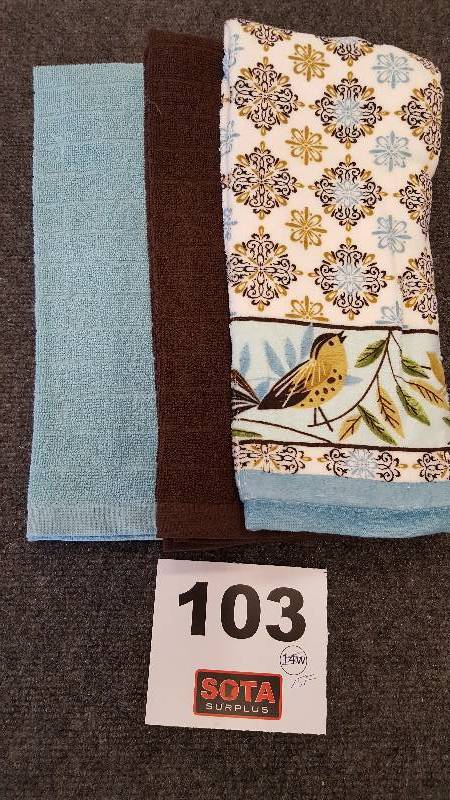 lot 103 image: Dish Towels  Set of 3