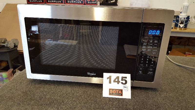 lot 145 image: Whirlpool Microwave  1.6 Cu Ft,  1200W