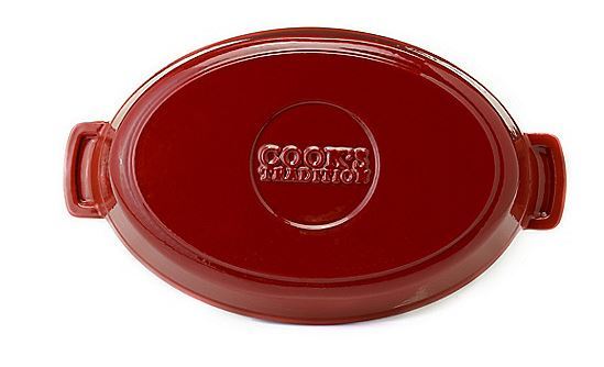 lot 75 image: Cooks Tradition Set of Two Stick-Resistant Enameled Cast Iron Au Gratin Pans