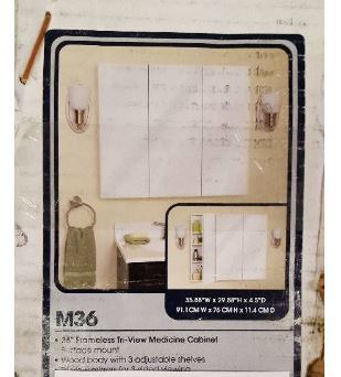 lot 116 image: Zenith Tri-View Medicine Cabinet