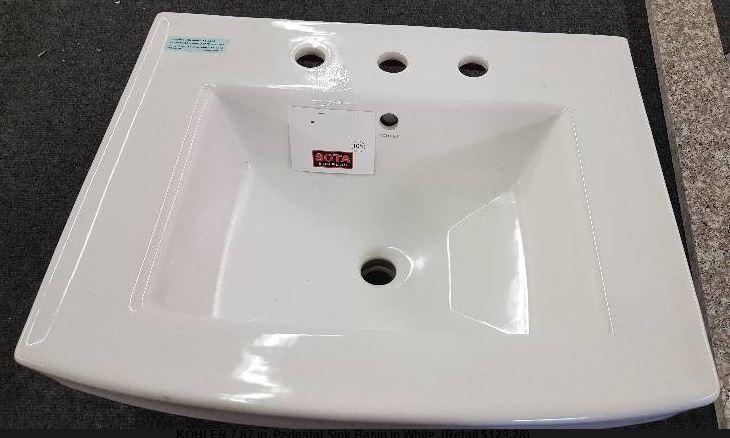 lot 150 image: KOHLER 7.87 in. Pedestal Sink Basin in White