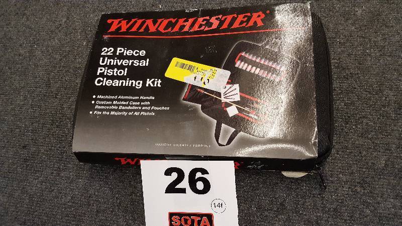 lot 26 image: WINCHESTER 22 Piece Universal Pistol Cleaning Kit
