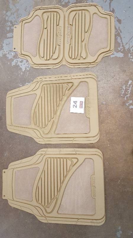 lot 24 image: 4 pc GoodYear All Season Floormats Tan