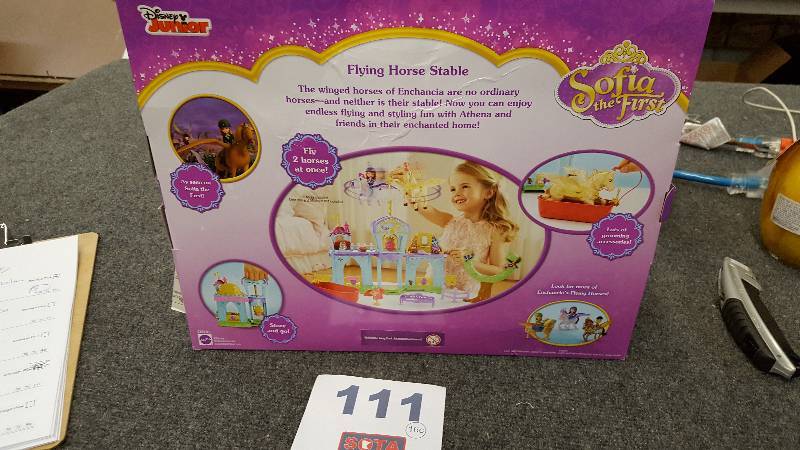 lot 111 image: Mattel  Disney Sofia Flying Horse Stable