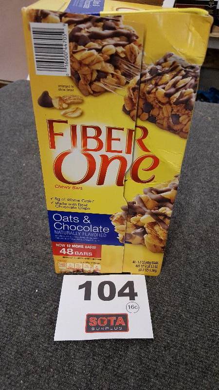 lot 104 image: Fiber One Bars - 48 Count
