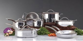 lot 86 image: Kirkland Signature 13-piece Tri-Ply Clad Stainless Steel Induction Cookware Set