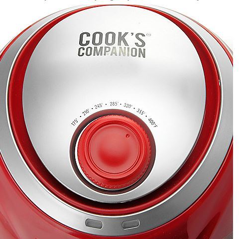 lot 125 image: Cooks Companion 2.2 qt High-Speed 1200W Air Fryer w Baking Cups & Trivet - BLACK