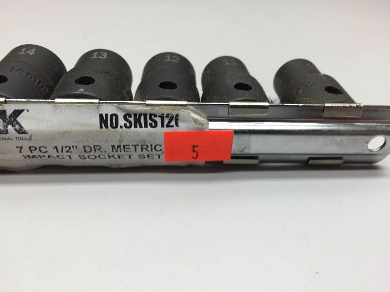 S-K 7PC 12 DRIVE METRIC IMPACT SOCKET SET 10MM-17MM
