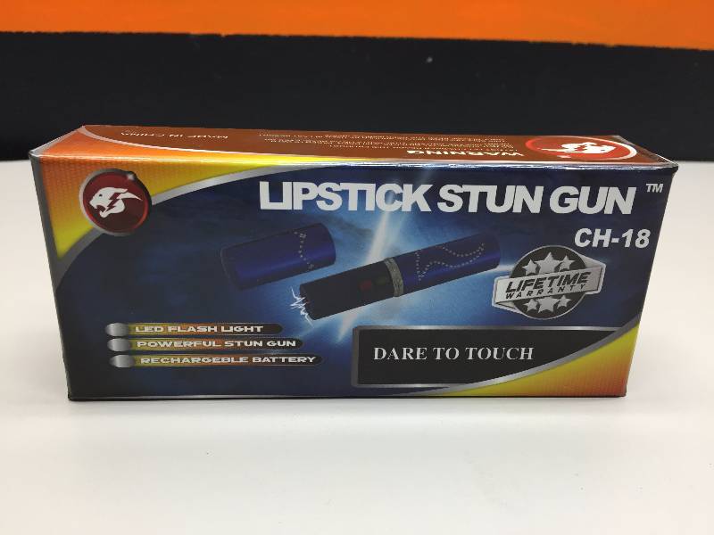 LIPSTICK RECHARGEABLE STUN GUN WITH LED LIGHT