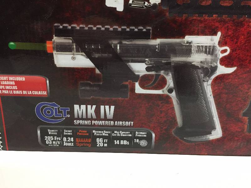 COLT AIR SOFT RIFLE AND PISTOL, AUTOMATICELECTRIC RIFLE AND SPRING POWERED PISTOL
