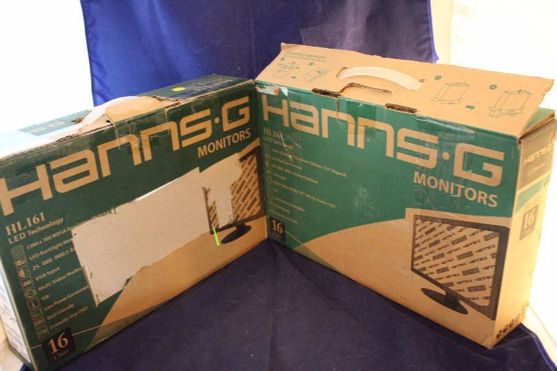 lot L51-99 image: LOT OF 2 Hanns.G Monitors HL161 15.6 (Retail Value $100)