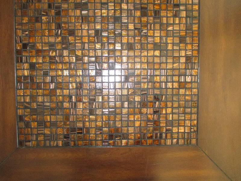 lot 101 image: Jofran Baroque Counter Height Dining Table with Tile Inset