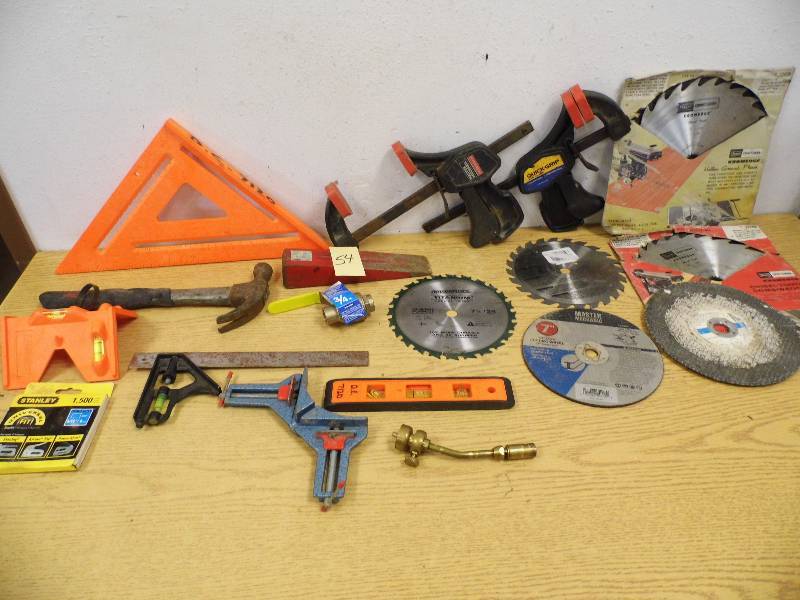 Saw Blades, Tools w Tote
