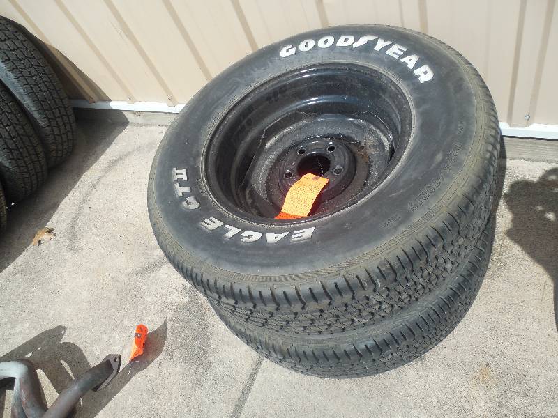 lot 166 image: 2 Steel Wheels with Goodyear tires 15