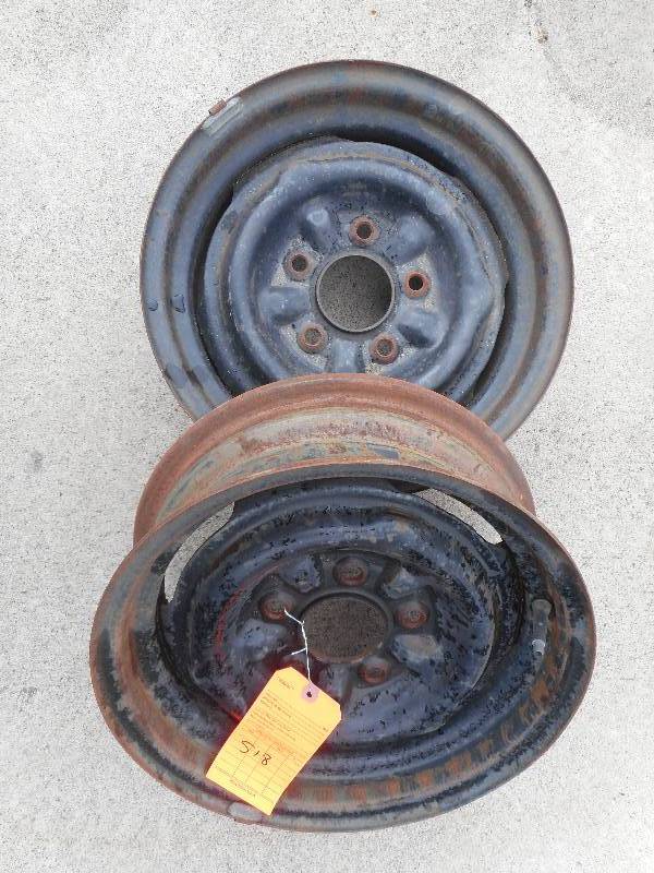 lot 518 image: (2) Steel GM Wheels