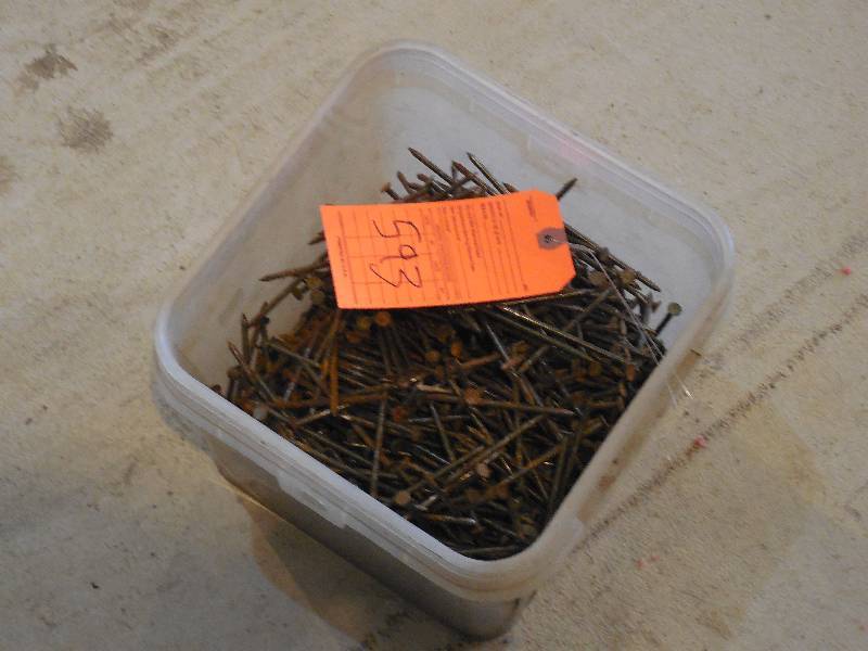 lot 593 image: BUCKET FULL OF 16D NAILS