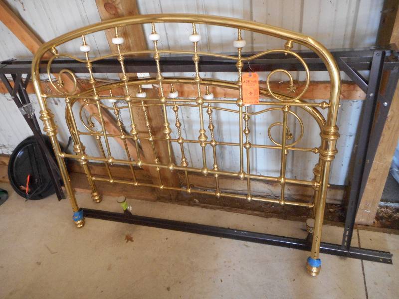 lot 597 image: QUEEN BED FRAME HEADBOARD SET