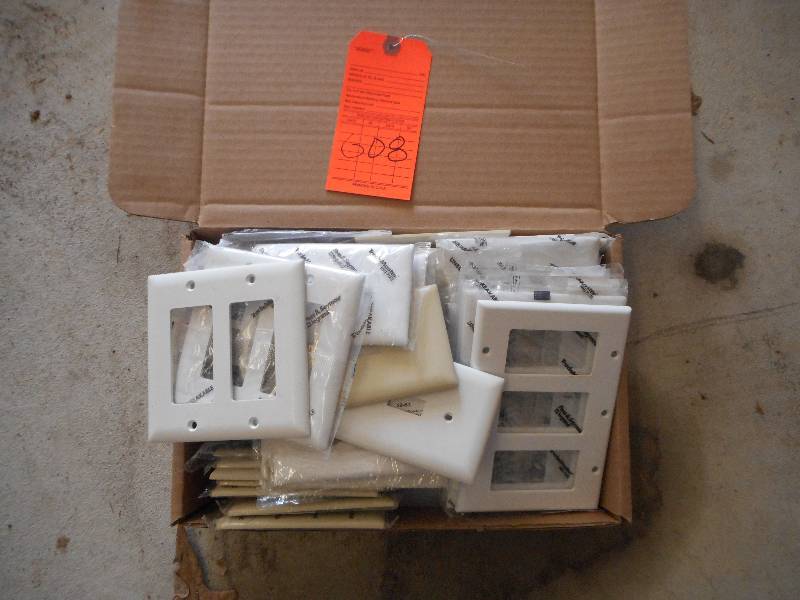 lot 608 image: BOX LOT OF ELECTRICAL COVERS