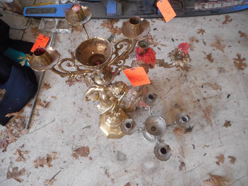 lot 683 image: OLD SCHOOL CANDLE HOLDER LOT