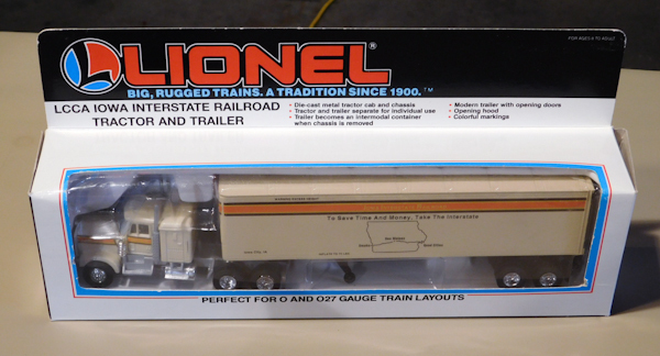 lot 9 image: LCCA Iowa Interstate Railroad Tractor and Trailer in box ,Model trucks, collectible,