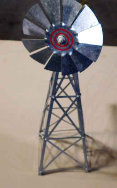 lot 24 image: Metal Windmill for Train display