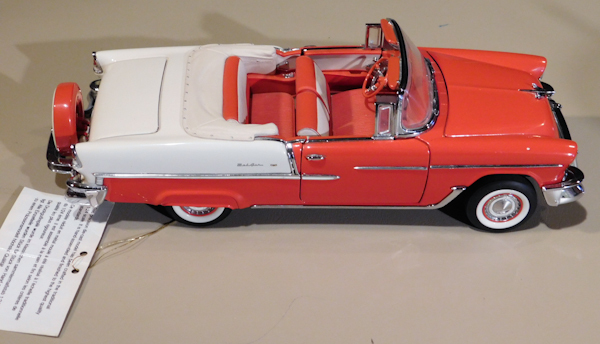 lot 67 image: Franklin Mint 1955 Chevrolet Bel Air Convertible Die-cast