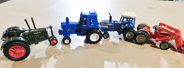 lot 120 image: Farm Toys, collectible, tractors, cultivators, discs, balers