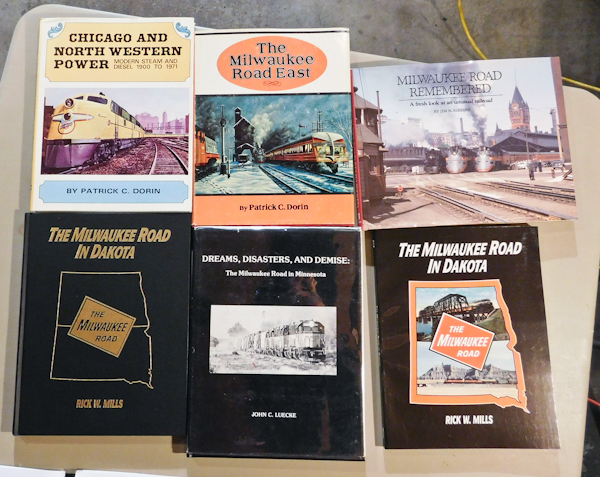 lot 132 image: The Milwaukee Road Rail road books