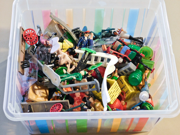 lot 148 image: Large lot of train town figures & scenery