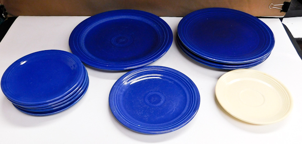 lot 86 image: Several Fiestaware plates misc sizes colors