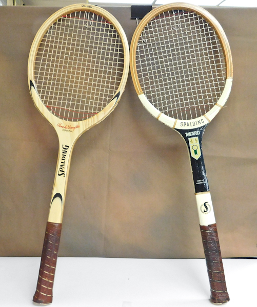 lot 87 image: 2 vintage tennis rackets