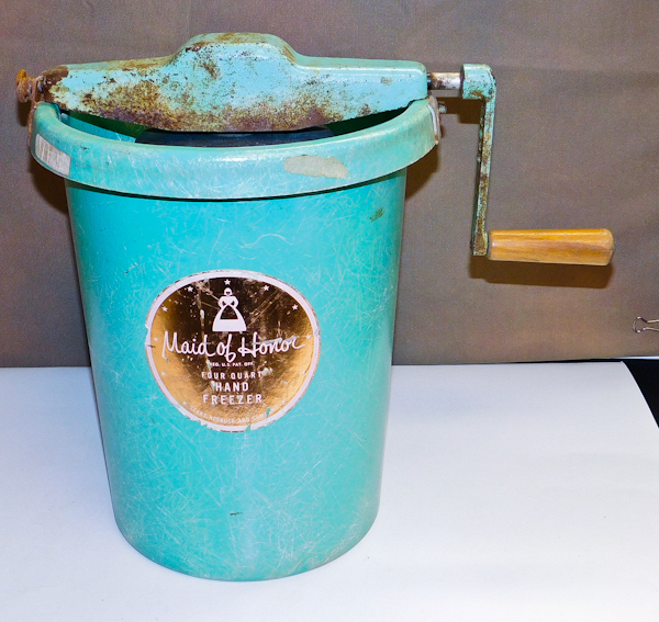 lot 31 image: vintage hand crank ice cream maker for the cabin this summer for the kids that have never done this