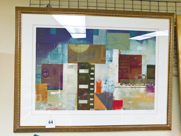 lot 44 image: Large signed framed artwork by J.R. Griffin 48 x 38