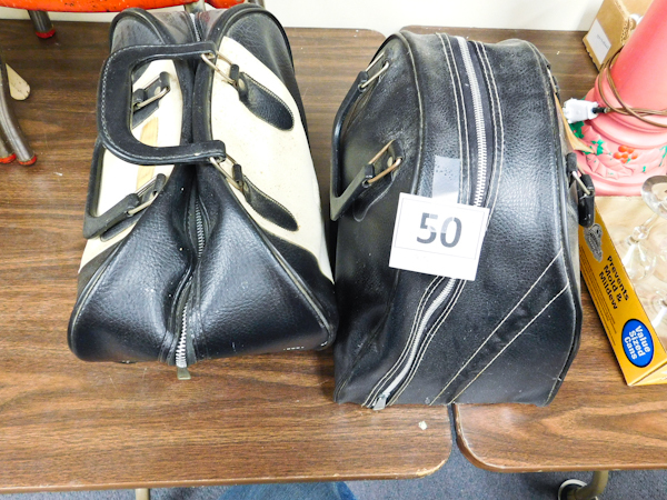 lot 50 image: Vintage bowling balls, bags, shoes