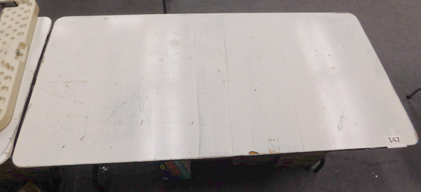 lot 142 image: 60 x 30 banquet table painted white