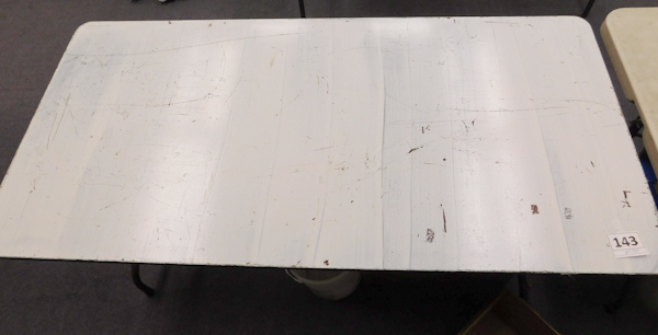 lot 143 image: 60 x 30 banquet table painted white