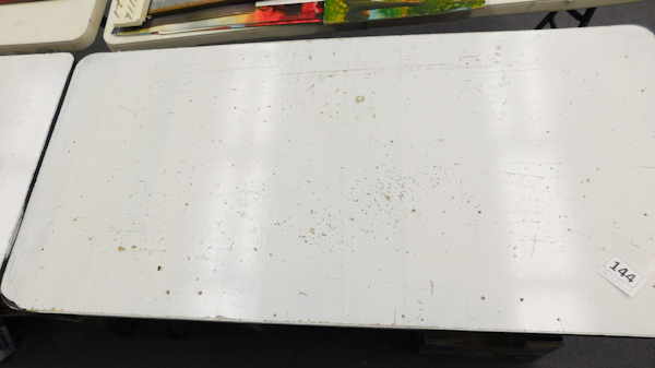 lot 144 image: 60 x 30 banquet table painted white