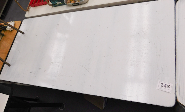 lot 145 image: 60 x 30 banquet table painted white