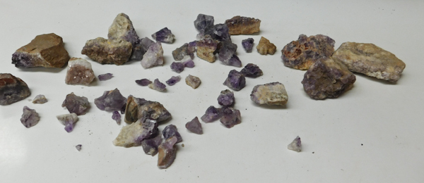 lot 137 image: 2 lbs  Canadian Amethyst clusters