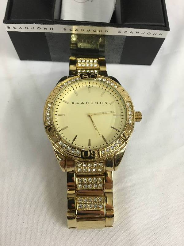 Sean John Mens Stone-Accent Watch