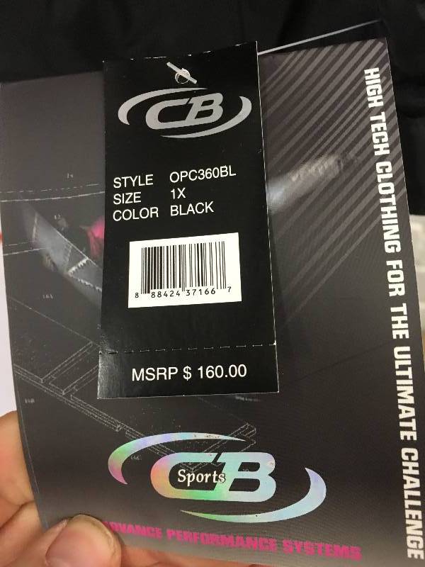 BLACK CB SPORT HOODED WINTER JACKET SIZE 1X